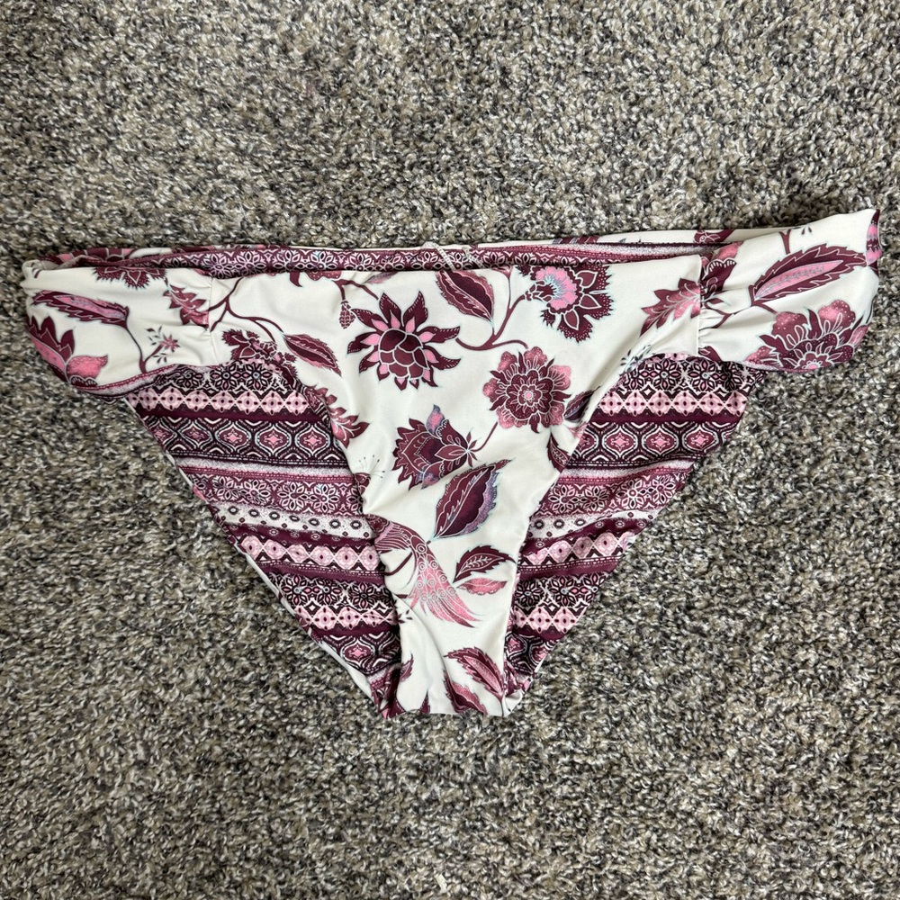 BECCA Reversible Tahiti Purple Pink Bikini Bottom XL